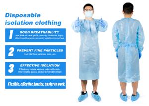 China Surgical Medical Disposable Gowns Protection Body Hospital With Elastic Cuff factory