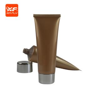 China 100ml Plastic Cosmetic Tube Package For Body Lotion Facial Cleanser Hand Cream Tube Silver Plated Caps factory