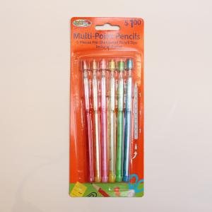 China Transparent color the dollar pattern Standard Non-Sharpening Pencil 9 leads for kids factory