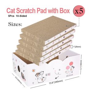 Cat Scratcher Cardboard,Reversible,Durable Recyclable Cardboard, Premium Scratch