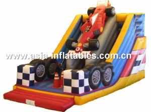 China Customized Inflatable F1 Car Slide For Children Party Entertainment factory