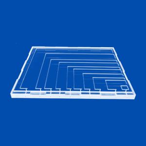 China 400mm Large Slotted Machining Quartz Glass Plate factory