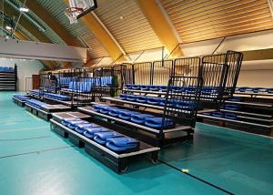 China Moveable Outdoor Stadium Seating Black Brackets With 460mm Minimum Spacing factory