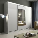15mm MDF Large Modern Bedroom Wooden Cupboard 3 Door Sliding Wardrobe With
