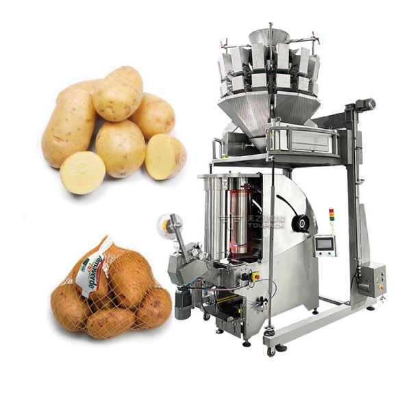 Full Auto Mesh Net Bag Packing Machine with Clip Function for Potato Onion