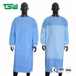 China Liquid Resistance 60gsm Reinforced SMS Sterile Surgical Gowns factory