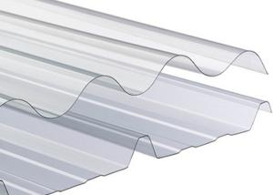 China Anticorrosive Transparent Corrugated Sheet , Heatproof Clear Plastic Roof Tiles factory
