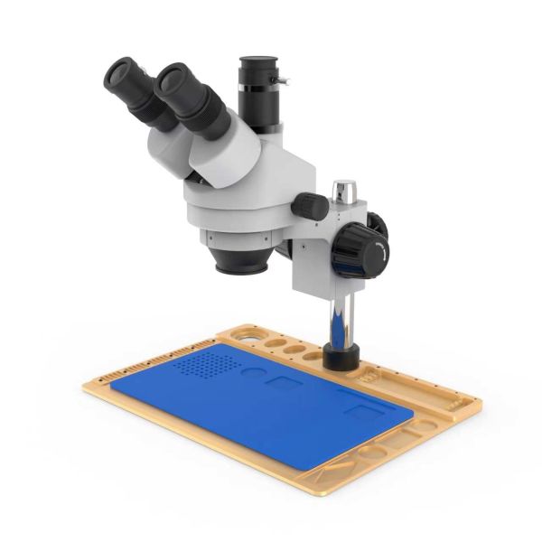 Metal Big Base Phone Repair Soldering Station Microscope Trinocular
