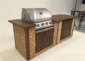 China Factory price kitchen bbq built in wall insert 4 burners gas bbq grill with slow burning factory