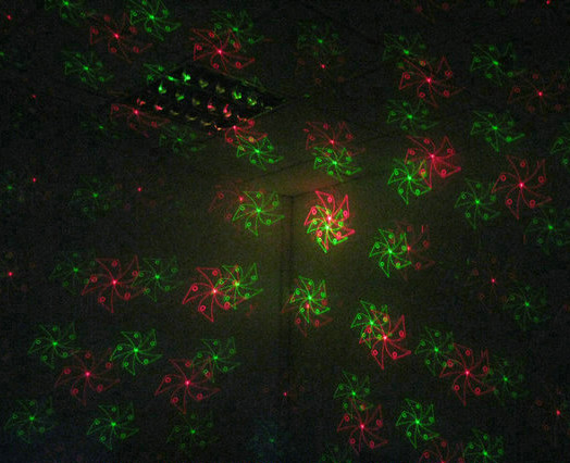 Dj Lighting Effects Laser Light Projector 24 Patterns Snowflake Changeable