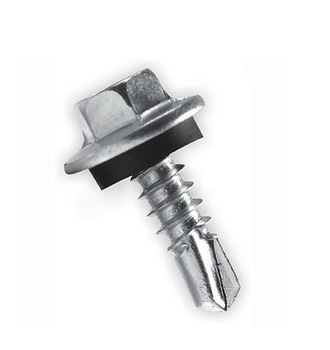 INCH Measurement System Hex Head Self Drilling Screws With Rubber Washers for Roofing