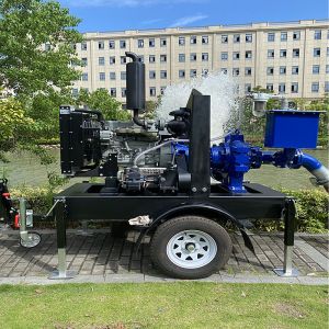 Mobile Water Pump Easy To Move Dry Priming Pump 6 Inches Diesel Water Pumps For