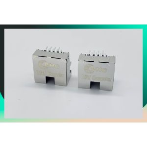 REACH RJ45 Ethernet Jack DIP Type Connector With LED 8P8C Offset Type With Clips