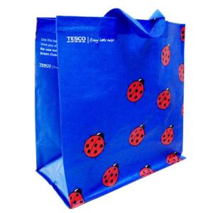 China Woven Polypropylene Tote Bags for Supermarket , Blue Custom Printed Totes factory