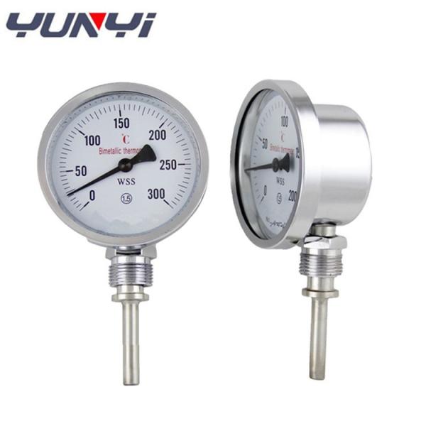 Industrial Thread Mechanical Temperature Gauge WSS Bimetallic Thermometer