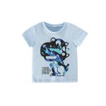 1.3M 51in Children'S Sports Shirts Short Sleeve Sport Breathable Cartoon Print
