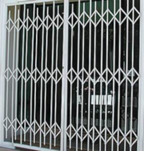 China Aluminium Trellis Burglar Bars , Metal Grille Sliding Door Burglar Proof factory