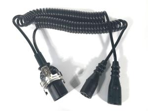 China 24V Adaptor Trailer Cable Electrical Coiled With Moulded Plug ISO1185/3717 factory