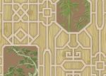Bamboo And Tree Geometric Printing Chinese Style Wallpaper Simulated Wood Grain