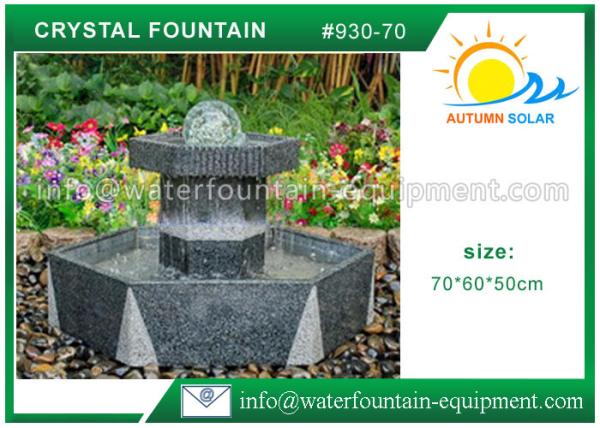 Crystal Ball Backyard Water Fountains , Pedestal Hypnus Decorative Water