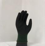 15 Gauge Black Seamless Liner Nitrile Palm Coated Gloves For Automotive Repair