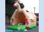 Hot sale outdoor kids horse inflatable bouncy castle made of top 0.55mm pvc