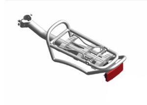 China 12.7mm Electric Bike Spares Alloy Rear Carrier Suspension Design factory