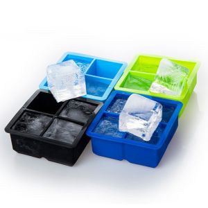 Ice Cube Tray, Large Ice Cube Moulds For Easy Release, Silicone Ice Cube Tray