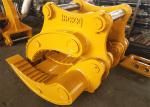2500mm Open Q345B Hardox450 Excavator Rock Grab For Komatsu PC400LC
