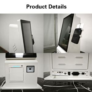15.6 inch Countertop Printer QR Code Scanner Self Service Ordering Machine with
