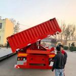 3-Axles Tipping Coal Mine Transportation Semi Trailer Engineered For Efficient