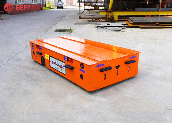Battery Power Steerable Trackless Transfer Trolley 20 Ton
