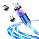 Luminous Flowing LED Magnetic Charging Cable Strong Connector 360 Degree