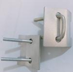 Silver Steel Right Rigid Conduit Clamp B Line Series Durable Right Angle Clamp
