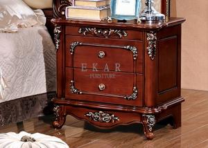 China Nightstands Antique Bedside Table 2 Drawers factory