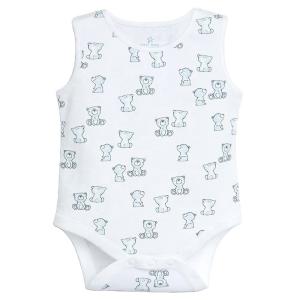 China Unisex 100% Cotton Custom Printing Solid Color Sleeveless Baby Summer Rompers Baby Rompers factory