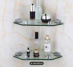 4mm 5mm 6mm 8mm Tempered Glass Corner Shower Shelf Toughened Glass Shelf Holder