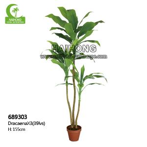 China Cornstalk Cracaena High Quality Artificial Dracaena With Real Touch Leaves For Hot Sale factory