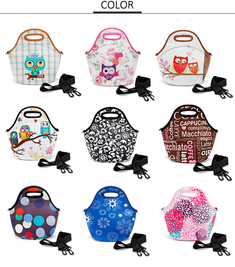Food Waterproof Insulated Neoprene Shoulder Picnic Cooler Bag
