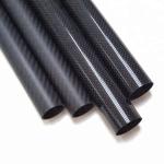 Standard Carbon Fiber Round Tube Opaque Black 7/8 In Inside Dia, 1 In Outside