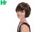 High Temperature Fiber Short Synthetic Wigs 8'' Density 100% 120%