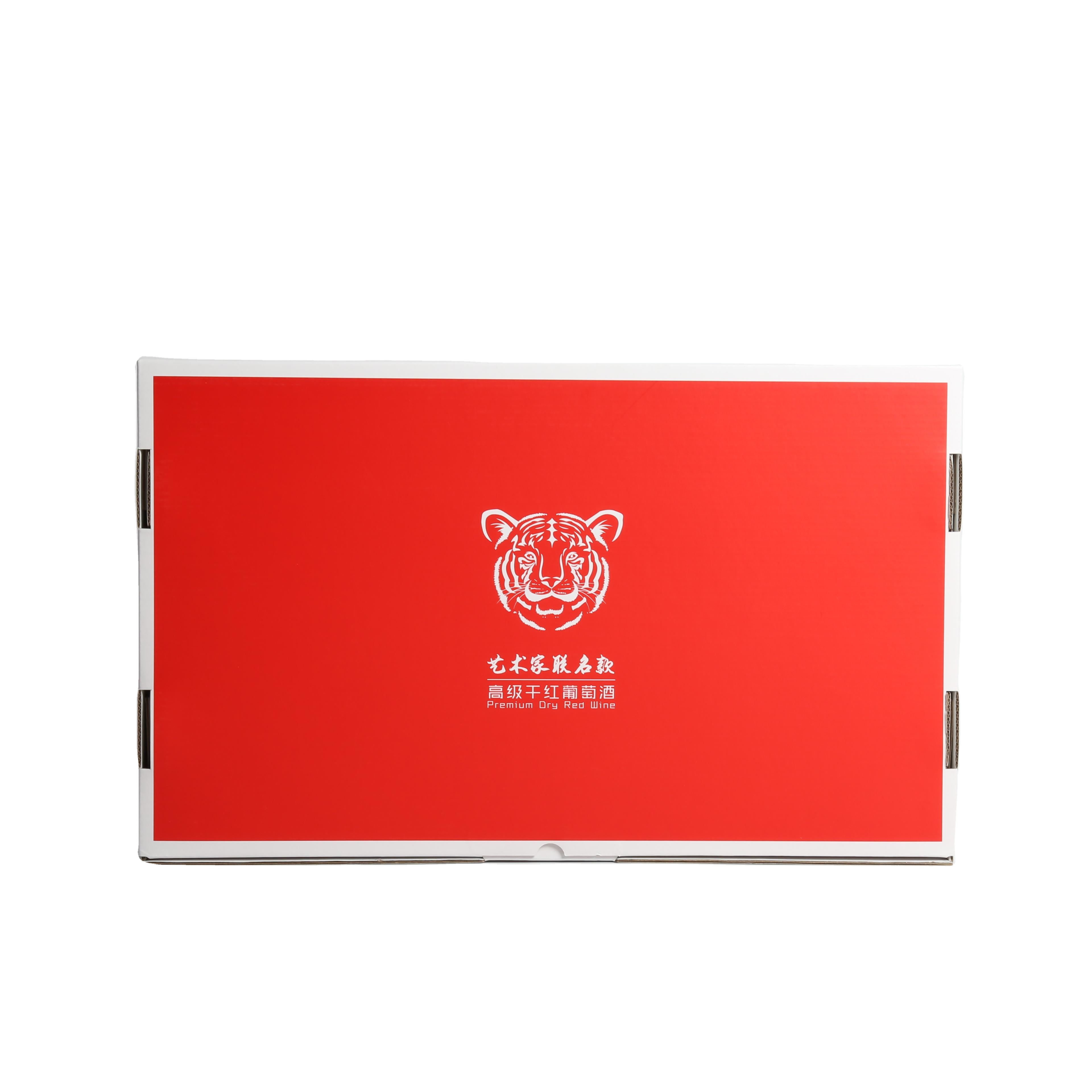 Custom Order Craft Corrugated Paper Mailer Boxes with Custom Logo UV Advantage and Sponge Liner for Wine Gift Packaging