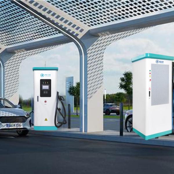 Floor Mounted EV Rapid Charging Stations , 480KW Split Public Car Charging