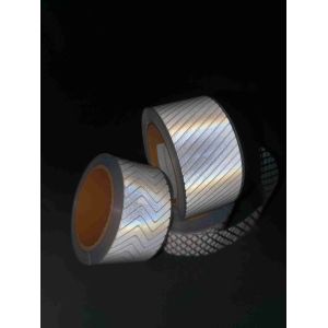 Silver Heat Transfer Reflective Tape On Fabric Customized Pattern