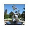 Buy cheap Contemporary Stainless Steel Sculpture Garden Stainless Steel Water Fountain from wholesalers