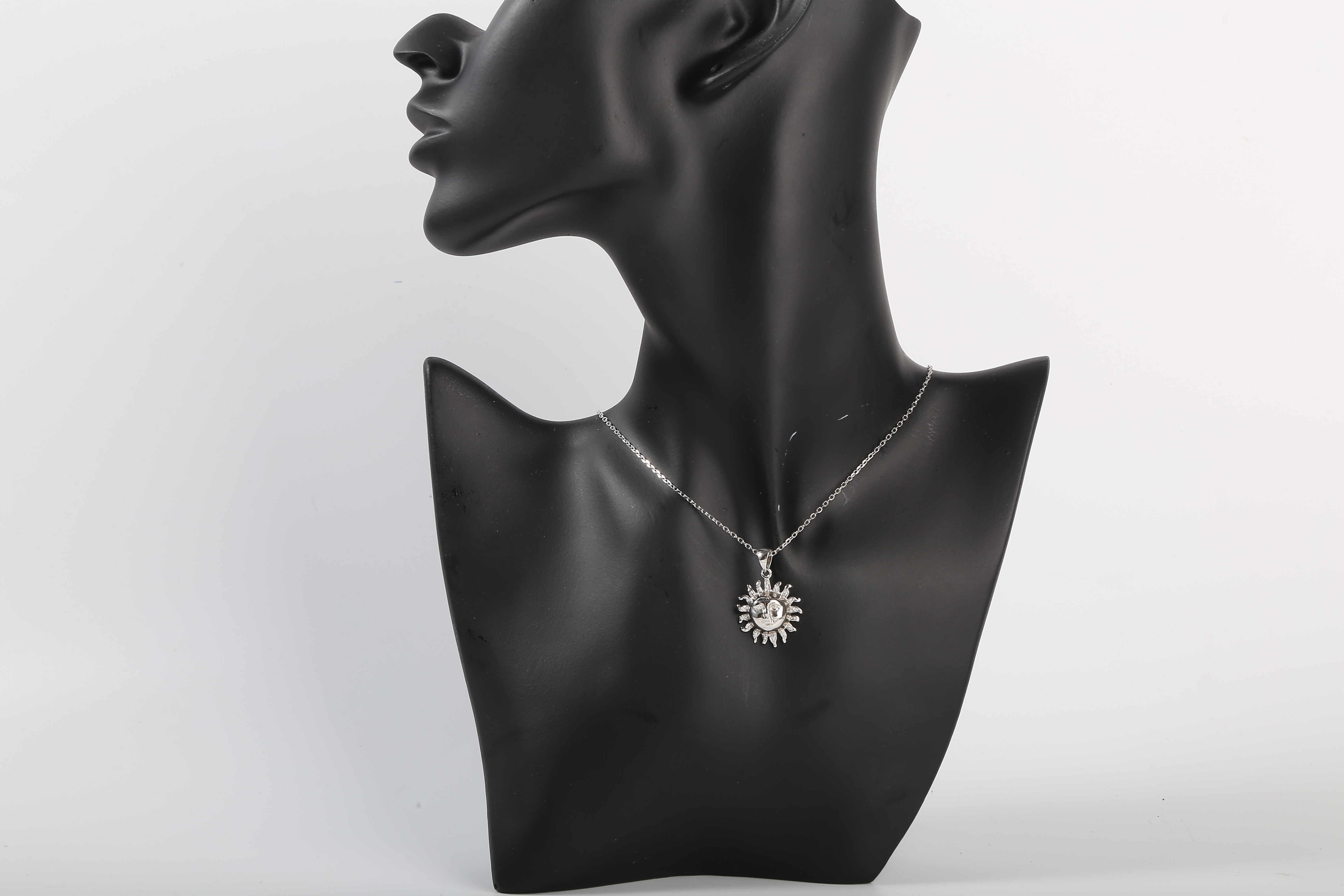 Personalized Laser Engraved Silver Gemstone Pendant For Ladies