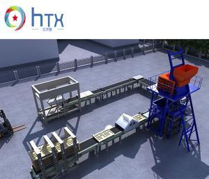 China 800-1000m2 Automatic Hollow Block Machine , 12.7KW Plastic Pallet Concrete Block Production Line factory