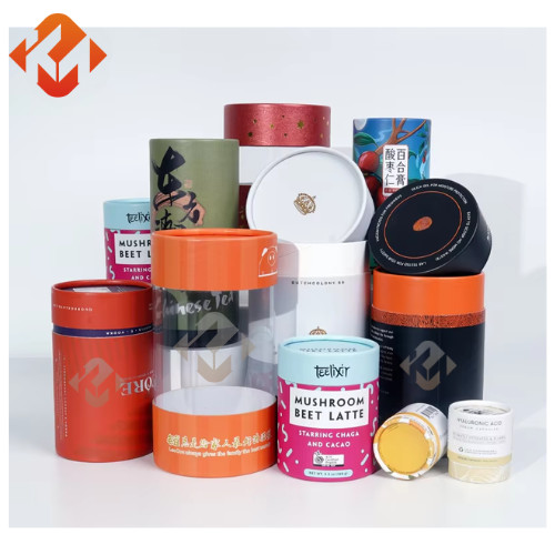 China Customized Paper Tube Packaging Cylindrical Packaging Box Clothing Scarf With Window factory