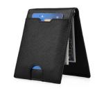 Stylish Mens Leather Wallet , Custom Handmade PU / PVC Leather Card Clip Wallet