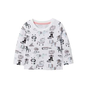 China Cartoon Beige Spring Children'S Clothing Boys Bottoming White Long Sleeve Shirt factory